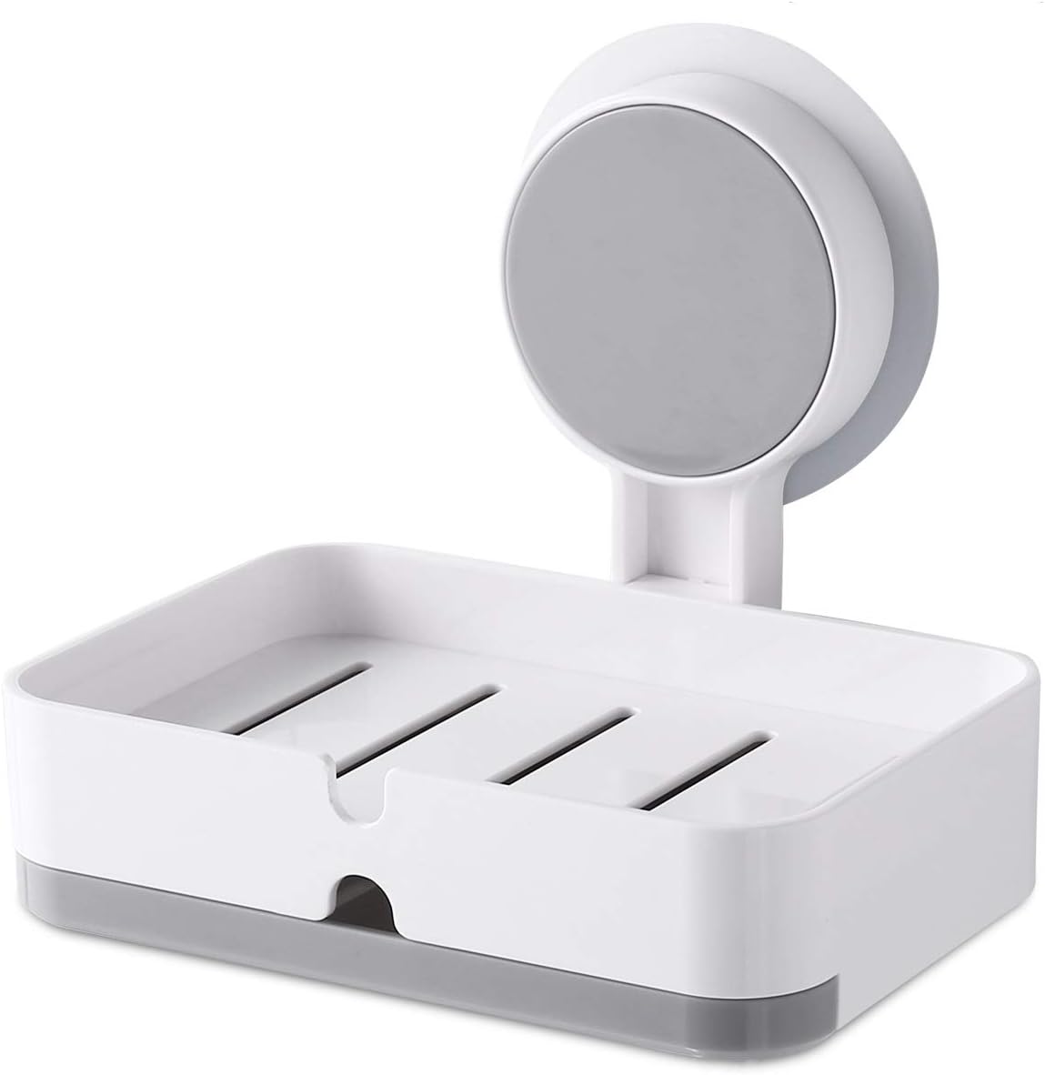 Nyarra Soap Holder for Bathroom, Non-Drill Wall Mount Magic Sticker Self Adhesive Soap Stand for Bathroom with Removable Drain Tray [NR-1348] acrylonitrile butadiene styrene abs