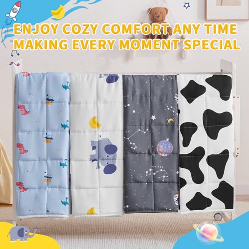 anfie Weighted Blanket Kids (50"x60" 5lbs), Weighted Blanket Cooling Blanket for Sleeping,Throw Size Breathable Blanket with Premium Glass Bead(Space Grey)