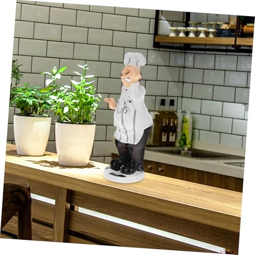 Figurine chef cuisinier décoration cuisine restaurant café statuette - 3