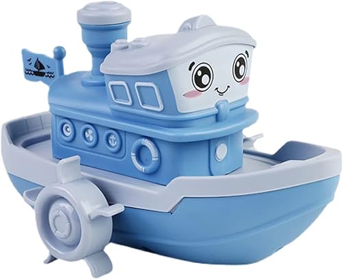 Miniatura 1 de Juguete de baño de barco de vapor de cuerda para bañera, juguete de bañera de vapor, juguete de agua, mecánica, barco, piscina, juguete modelo de