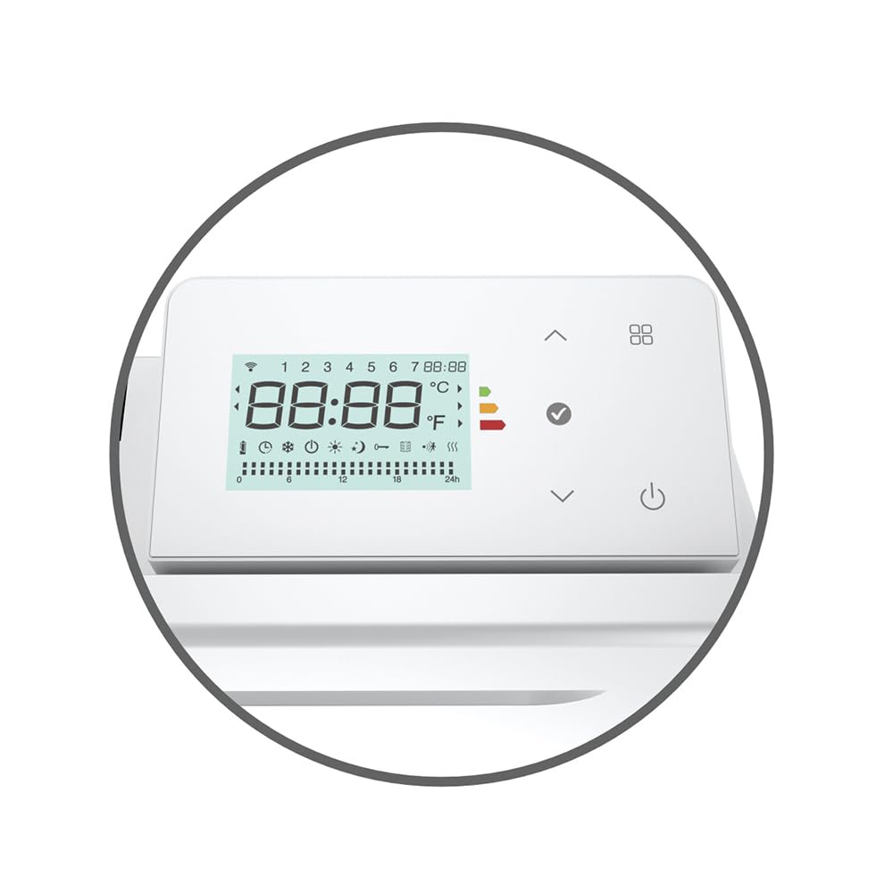 Radiateur Électrique Connecté ALEN WiFi 1500W – Inertie Céramique – Programmable – Suivi de Consommation – Détection Fenêtre – Blanc Mat – IP24