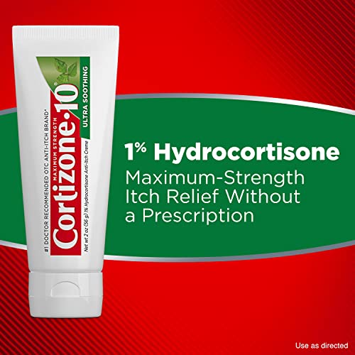 Cortizone 10 Maximum Strength Ultra Soothing Anti-Itch Cream, 1% Hydrocortisone Creme, 2 oz. - Image 6