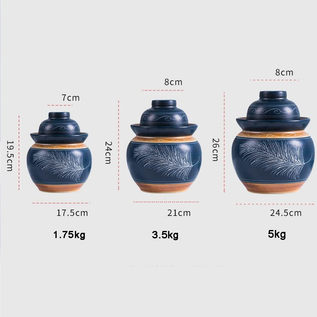 vasetti per fermentazione, Kit di fermentazione tradizionale cinese Coccio con camera(3.5KG)