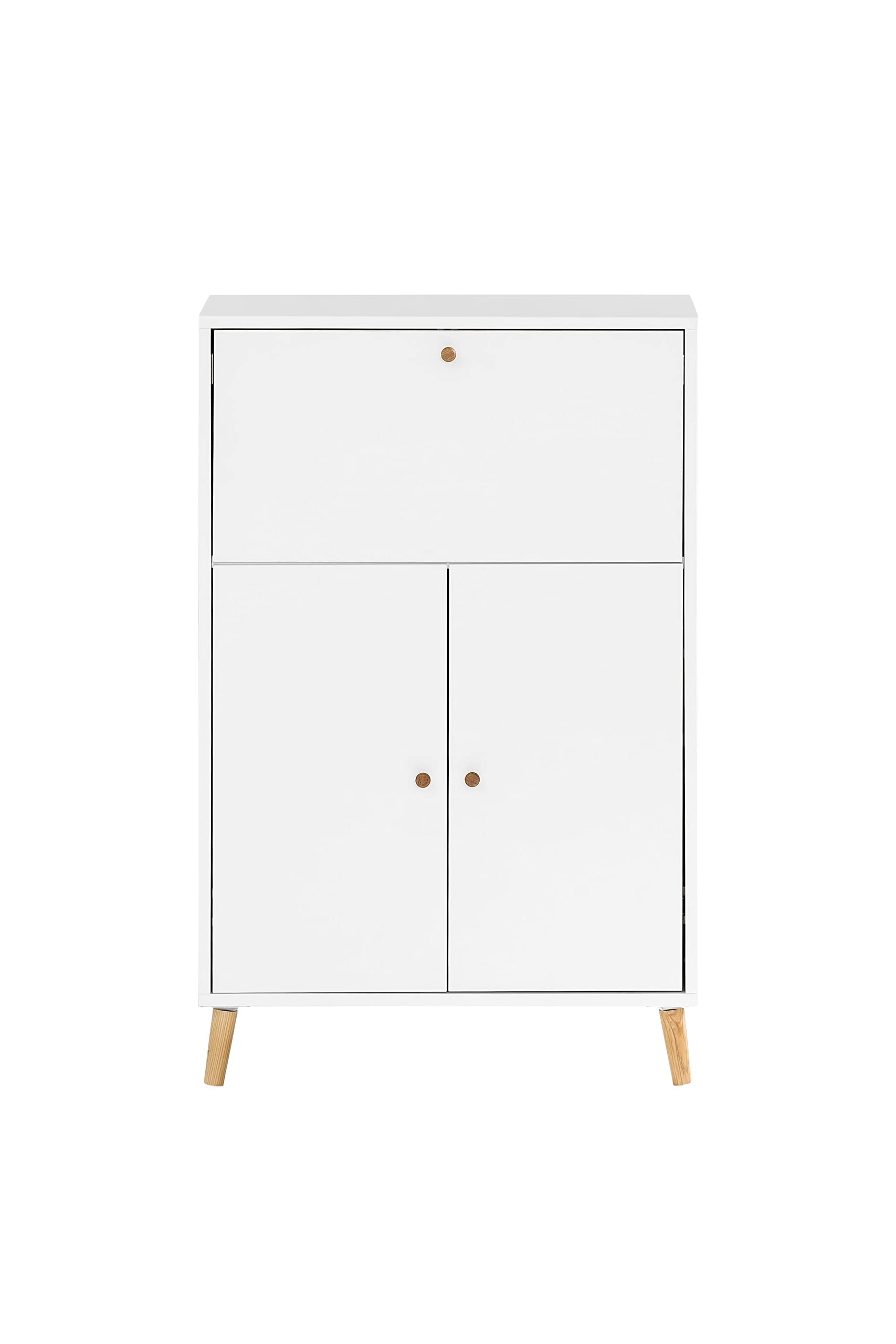 Schildmeyer Secrétaire série Rena 500, 153502, Blanc, 65,2 x 39 x 101,7 cm