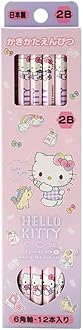 566152 Pencil Pack, 2B, Hello Kitty, Hello Kitty, 0.3 x 0.3 x 6.9 inches (0.8 x 0.8 x 17.6 cm), Kids Learning Stationery, Character