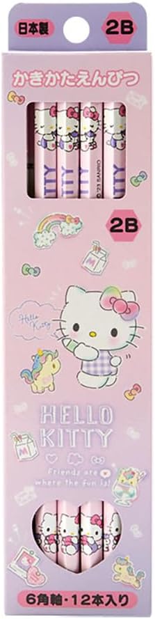 Sanrio (SANRIO) Sanrio Hello Kitty Pencil Pack 2B Hello Kitty Kitty-chan hello kitty 0.8 x 0.8 x 17.6 cm Kids Learning Stationery Character 566152 SANRIO