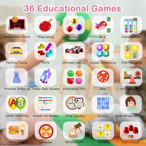 Image of Cosjoype Smart Watch for Kids Age 4-12, 39 Games Touchscreen Girls Watch with Video Camera Music Player Pedometer Flashlight, Toys Christmas Birthday Gifts for Kids Age 5 6 7 8 9