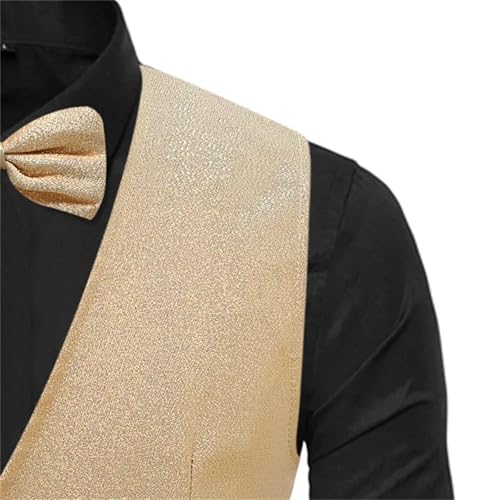 Men's Lightweight Business Dress Vest for Men Casual Suit Waistcoat for Wedding Prom Party4