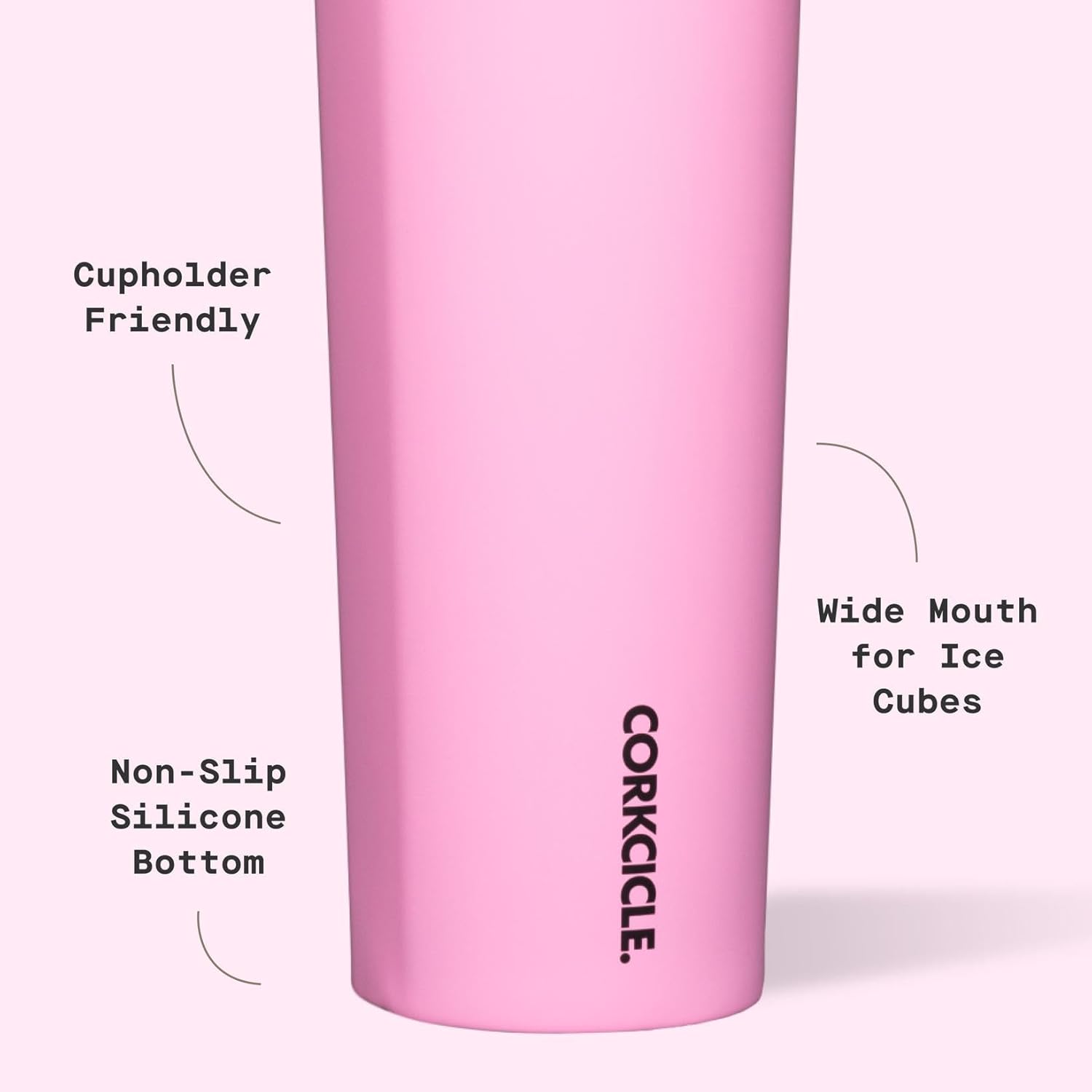 Corkcicle Sport Canteen - Keeps Drinks Cold 25 Hours - Stainless Steel Water Bottle - Triple-Insulated - Spill-Proof - Summer Drinkware Gift - Keeps Drinks Ice Cold - 20 oz - Sun-Soaked Pink - Image 4
