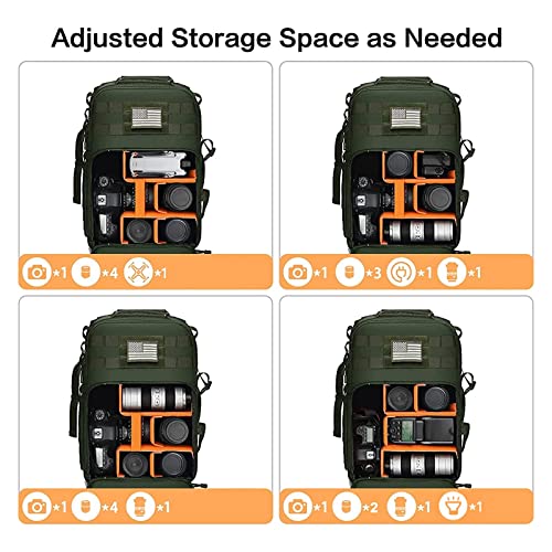 Mochila táctica para cámara MOSISO con compartimento para laptop miniatura 3