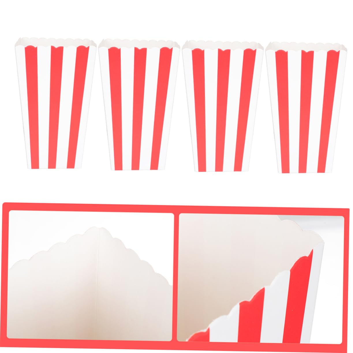 50 Stück Packung Popcornboxen aus Papier für Events und Karneval