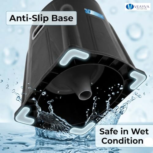 Image of Veayva Plastic Heavy Duty Portable Indian Toilet To Western Convertor | Toilet Stool | Black Colour Commode Chair