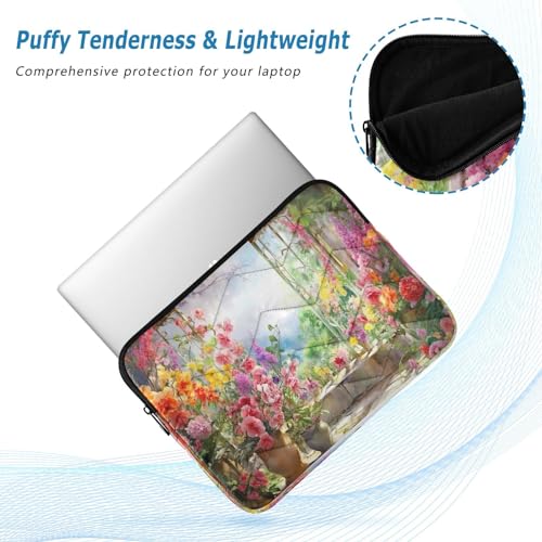 Funda para portátil 13-14 pulgadas con diseño floral acuarela miniatura 5