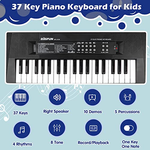 37 Key Piano For Kids Electric Piano Keyboard Kids Piano With Microphone Learning Musical Toys For 3 4 5 6 Year Old Boys Girls Gifts Age 3-5 #TOP1