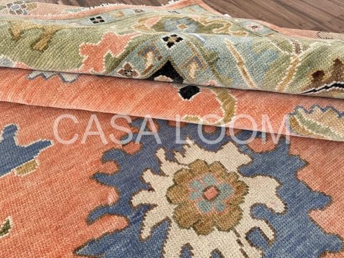 Tapete de área vintage de lana Oushak 10' x 13' miniatura 6