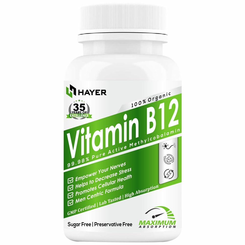HAYER Vitamin B12 Tablets For Men, Methylcobalamin With 1500mcg Vit b 12 Rich Plant Extracts, B1, Moringa To Support Healthy Nerve Function Supplements-60 Tablet Vegan (Pack1) (B0CGNWWP32) Amazon Price History, Amazon Price Tracker
