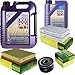 Produktbild QR-PARTS 69334348 Filter Set Inspektionspaket 6 Liter Motoröl Leichtlauf High Tech 5W-40 MANN-FILTER Innenraumfilter Luftfilter Ölfilter