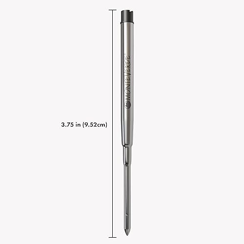 Vista 10 de Monteverde Recambio de bolígrafo de gel sin tapa para adaptarse a bolígrafos Sheaffer, punta fina, azul/negro, 2 por paquete (S422BB)