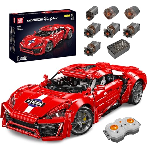 Mould King 13190 - Juego de bloques de construcción de coche súper deportivo, 4070 piezas, kit de modelo de coche de carreras con motores, vehículo de construcción coleccionable para adultos