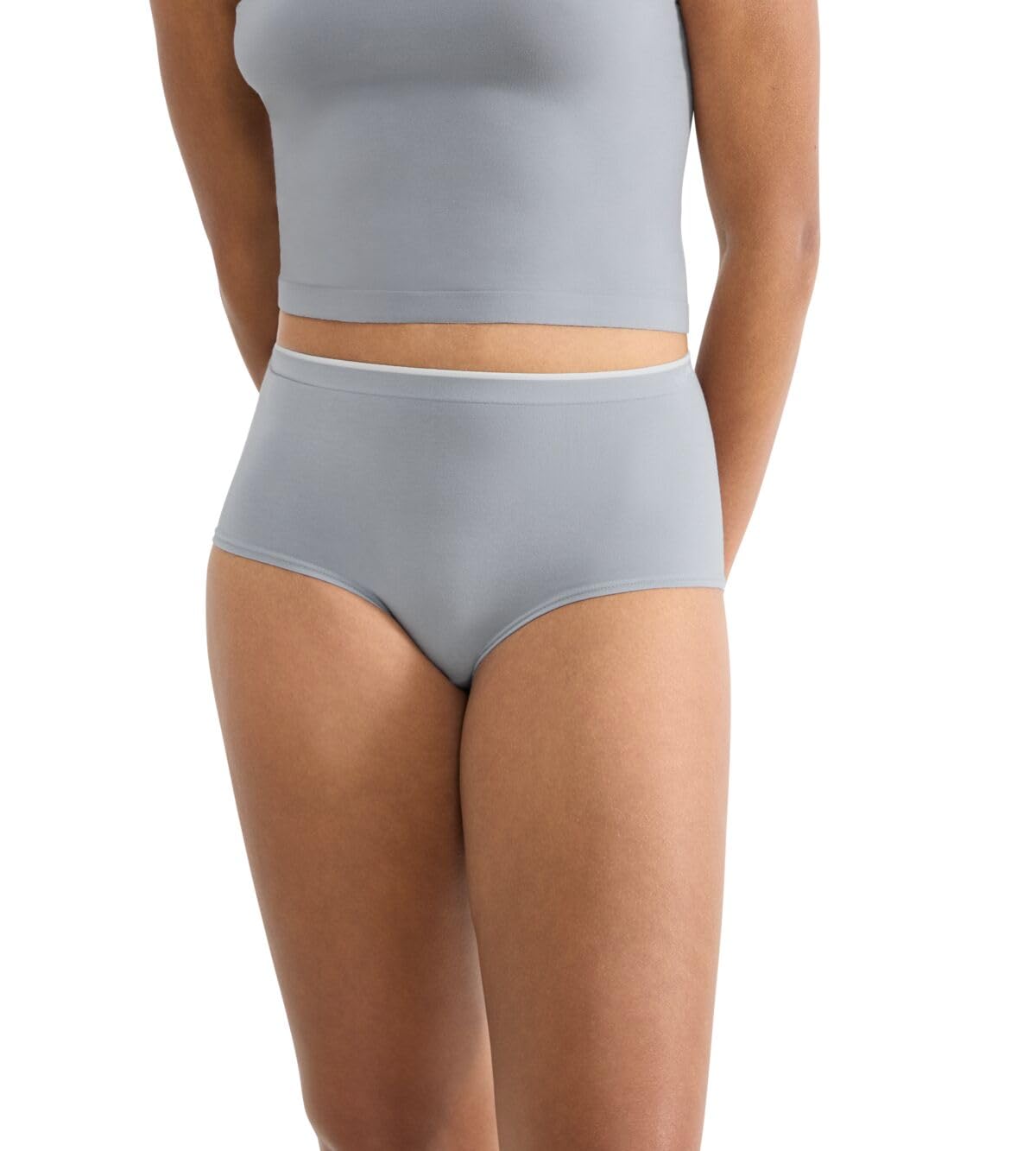 Sloggi Women's Go Sense Highwaist 2p Briefs, Chrome, L (Pack of 2)