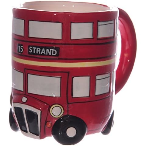 Puckator London Red Routemaster Bus Ceramic Shaped Mug, Tea Coffee Hot Drinks, Decorative Gift Box, Home Kitchen Office Height 10cm Width 13.5cm Depth 8.5cm Cover