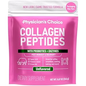 Physician’s CHOICE Collagen Peptides – Hydrolyzed Protein Powder for Hair, Skin, Joints – Grass Fed, Non-GMO