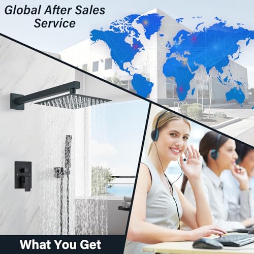 Ackwave ACK-2719843771 Shower Faucet Matte Black Shower System thumb #6