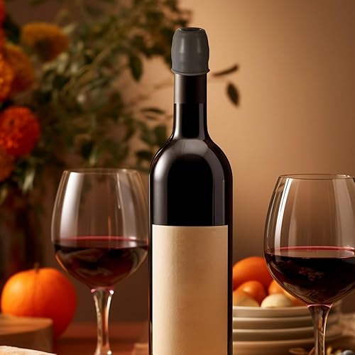 Miniatura 6 de 8 tapones de vino para botellas de vino, tapas de silicona para botellas de vino, nuevo tapón de vino 2025, cubiertas selladoras reutilizables e