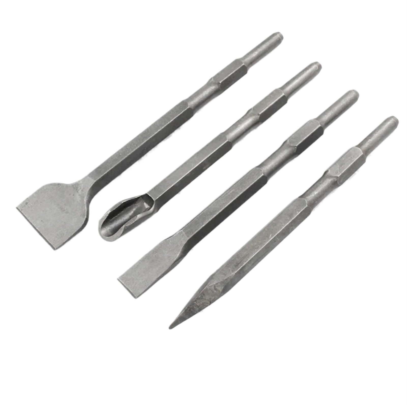 Meißel Set 4-teiliges Set mit Sechskantschaft for elektrische Bohrhämmer, Meißel, Bohrhammer-Bits for Beton, Wasserkraft-Installationswerkzeuge
