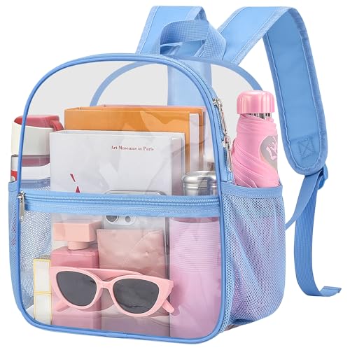 Image of Oraben Clear Backpack, Stadium Approved 12 x 6 x 11, Small Clear Backpack for Concerts & Stadium Events, Fast Security Check, Waterproof PVC, Adjustable Straps, Women Men