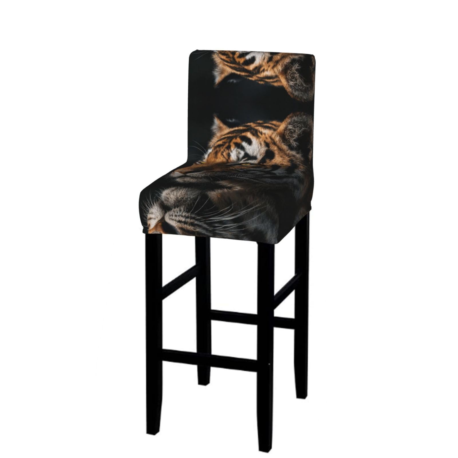 CNTDBU Tiger Eye Stare Bar Stool Cover-Stretchy Chair Slipcover for Kitchen