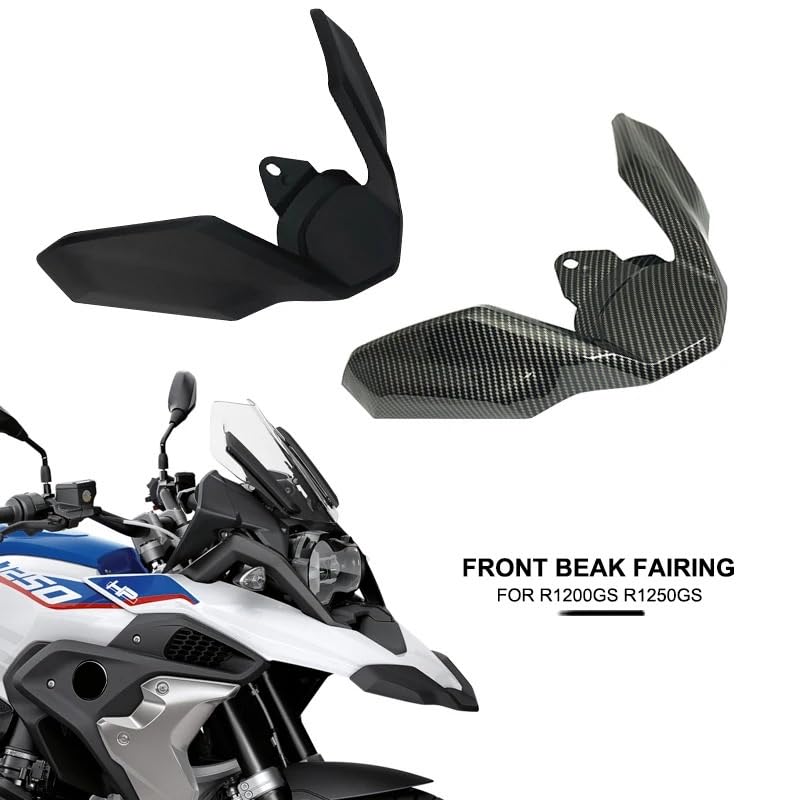 Cubierta extensora de rueda de extensión de carenado de pico delantero de motocicleta, for BMW R1200GS R1250GS R 1200 GS LC R 1250GS 2018-2023(Carbon Look)