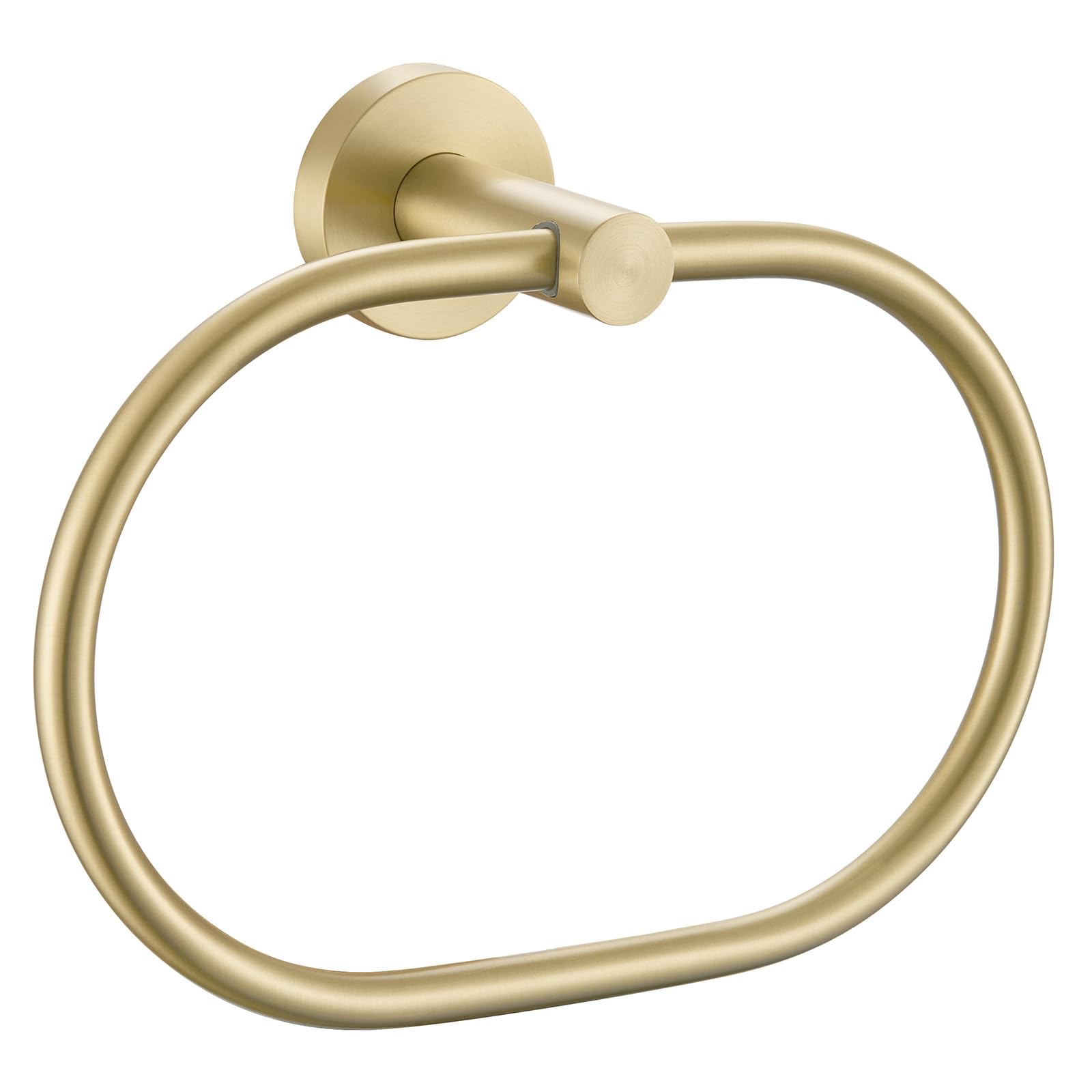 Angle Simple Bathroom Towel Ring, Swivel Hand Towel Holder, Brushed Gold