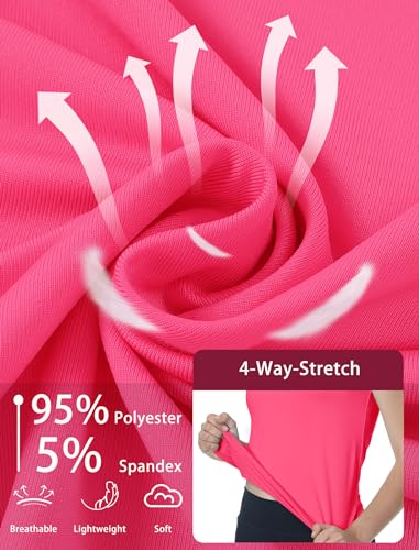 EXARUS 4 Pack Girls Athletic Tank Tops Quick Dry Sleeveless Tank Active Performance Workout Gym Sports Dance Top3