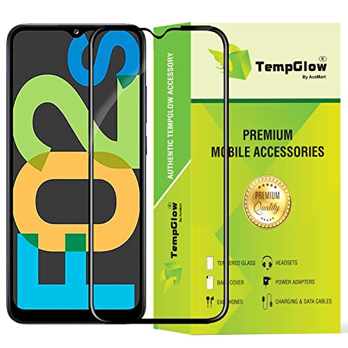 Image of Screen Protector for Samsung Galaxy F02s | A02s | M02s (Black) Tempered Glass Edge-to-Edge 6D Screen Guard With Installation Kit