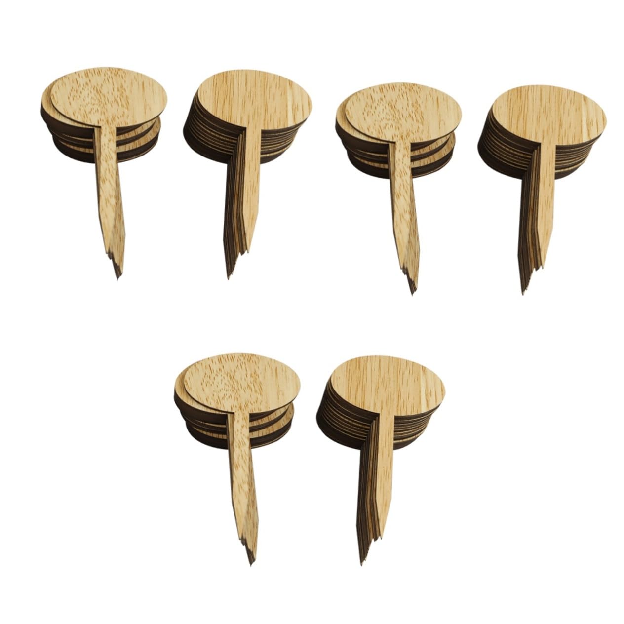 Sosoport 3 Sets Elegante Pflanzenetiketten Aus Holz Wiederverwendbare Gartendekorationen Für Kinderzimmer Doppelseitige Beschreibbare Etiketten Für Topfpflanzen 50 Stück * 3