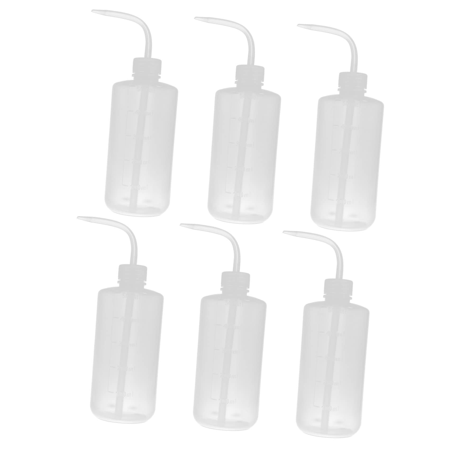 Alipis 6Pcs Graduated Plastic Squeeze Bottles Empty Wash Bottle with Precision Measurement for Labs Cleaning Arts and Crafts and More