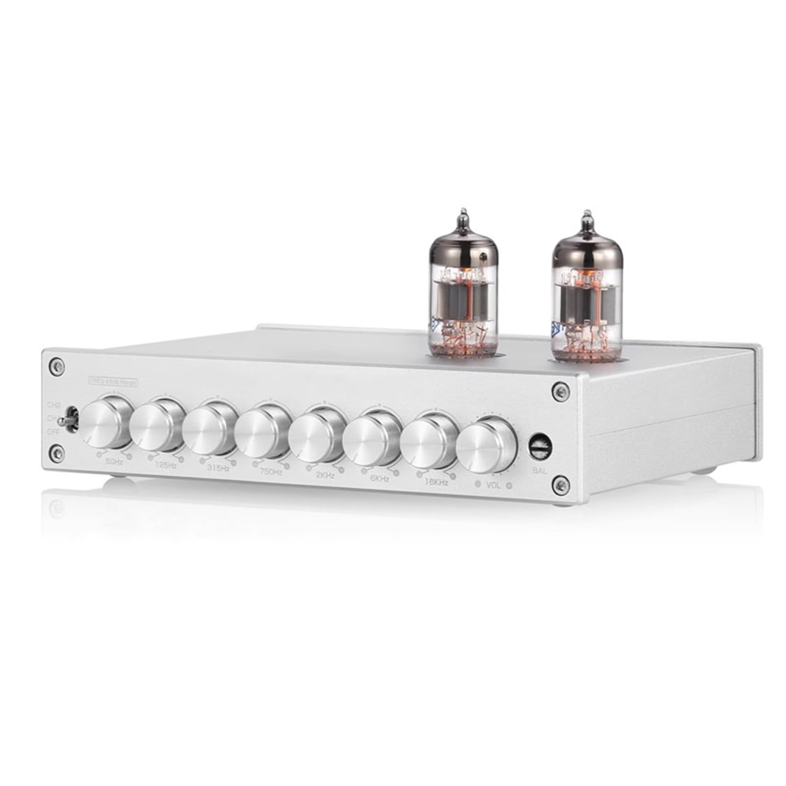 EQ a 7 bande equalizzatore preamplificatore HiFi a tubo a vuoto amplificatore per auto e altoparlanti domestici, ingressi e uscite RCA/XLR bilanciati per una migliore qualità audio