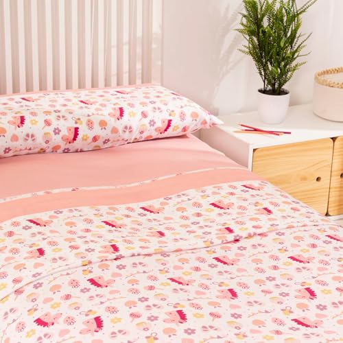Donegal Collections - Juego de Sabanas Infantil 3 Piezas Cama 90 - Juego de Sabanas 90x190/200 - Ropa de Cama Sabana Bajera, Sabana Encimera y Funda de Almohada - Microfibra Extra Suave Sonajero