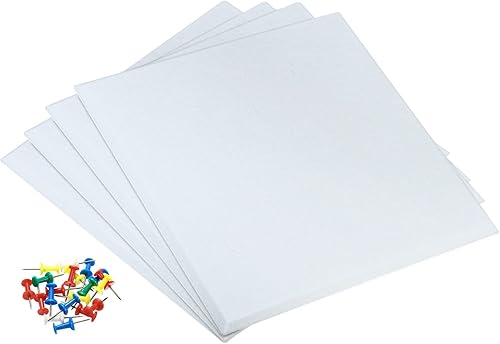 Miniatura 1 de PATIKIL Azulejos de fieltro, paquete de 4 tableros de anuncios autoadhesivos de pared cuadrada de corcho con pasadores para fotos, notas, decoración