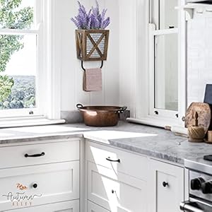 Autumn Alley Farmhouse Decor Rustic Hand Towel Holder - Farmhouse Towel For Bathroom Wall, For Kitchen Wall With Wooden Storage Add Charm to Your Rustic Bathroom Hand Towel Rack and Shelf Decor, Brown Autumn Alley Farmhouse Decor Rustic Hand Towel Holder Farmhouse Towel For Bathroom Wall For Kitchen Wall With Wooden Storage Add Charm to Your Rustic Bathroom Hand Towel Rack and Shelf Decor Brown