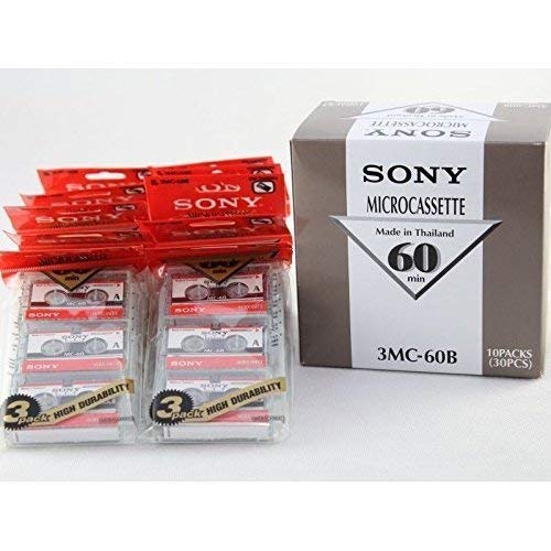 Sony MC60 Microcassette Tapes 30 Pack (10- 3 Packs)