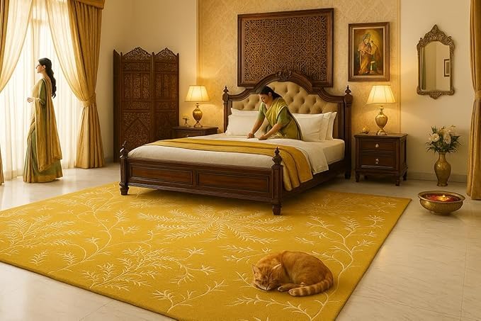 Image of Luxurious Tufted Woolen Carpet Collection Size 10 X 12 Feet (Color-Multi)