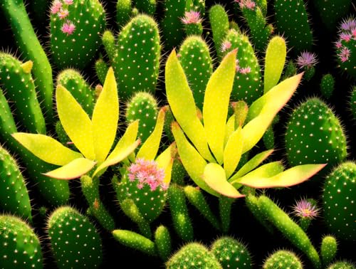 Poster mural cactus sur toile Meechi affiche déco fleur 50x70