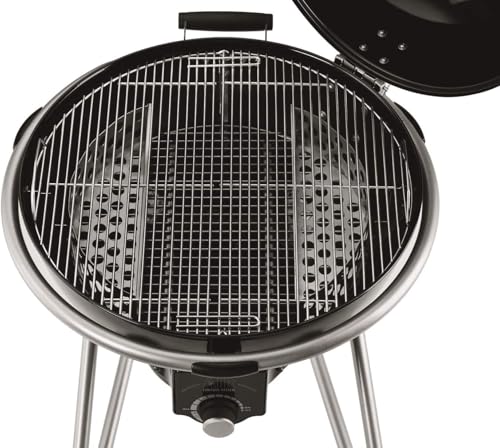 RÖSLE Holzkohle-Kugelgrill No. 1 AIR F60, Stahl schwarz, 75 x 83 x 115 cm, Air Control System, Deckelscharnier, klappbarer Grillrost 2