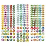 Katyjun 900 Belohnungssticker 900 Sticker Set mit Tieren & Motiven Selbstklebende Aufkleber für Schule, Lehrer, Belohnungssystem, Scrapbooking, Journal