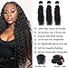 Deep Wave Bundles with Closure Human Hair 10A Brazilian Deep Wave Bundles Human Hair with Closure (16 18 20+14inch closure, 4x4 Free Part) Natural Color