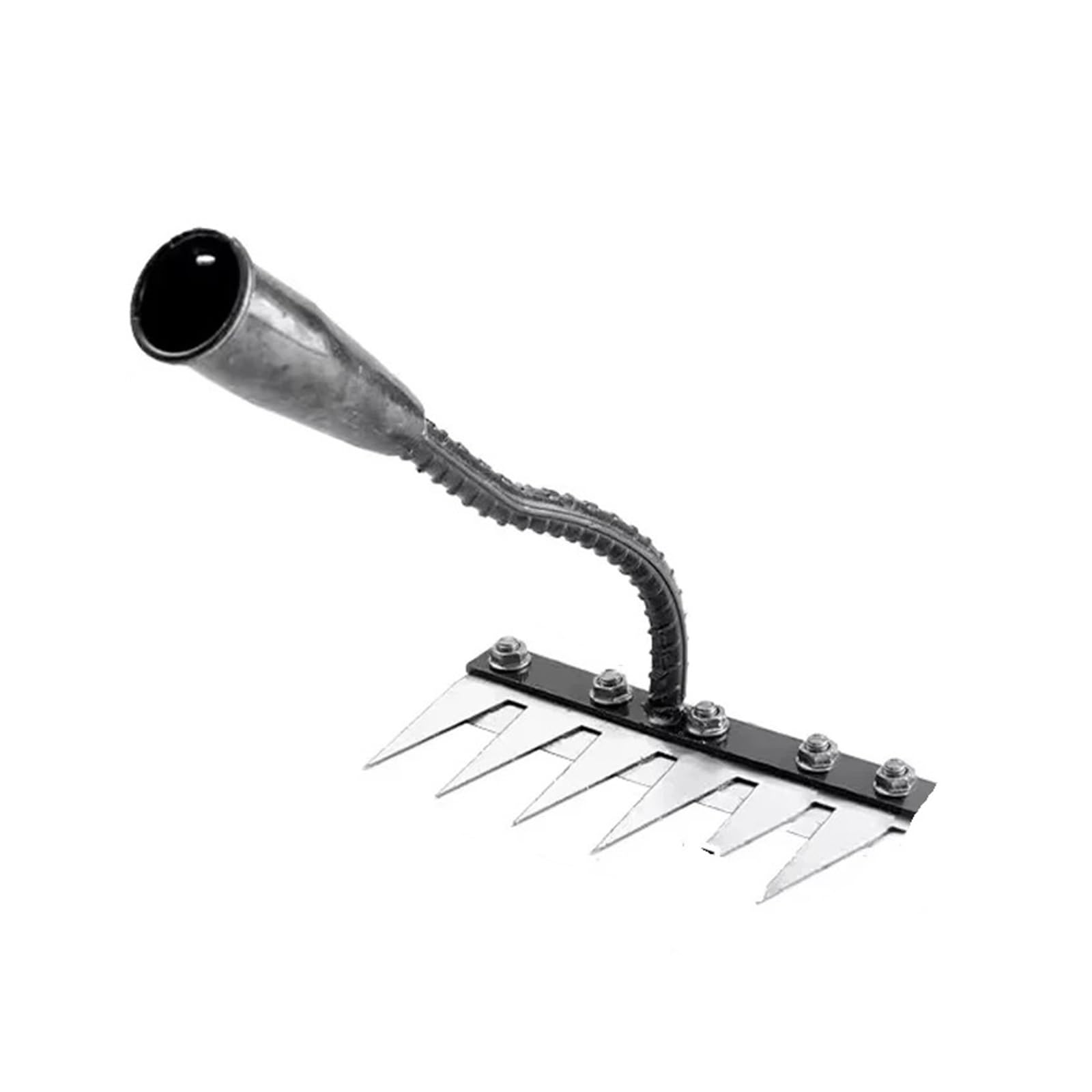 5/6/7/8 zähne Eisen Gartenarbeit Hacke Jäten Rake Bauernhof Werkzeug Greifen Harken Lösen Boden Nagel Rake Werkzeug artefakt Egge Bauernhof Werkzeug(6 Teeth)