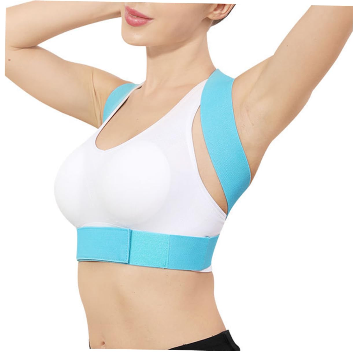 NOLITOY 1pc Posture Hunchback Belt Seamless Design Blue Size m for Adults Shoulder Belt for Posture