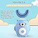 GASLIKE Kids Toothbrush Electric, U Shaped Ultrasonic Automatic Toothbrush with 2 Brush Heads, Six Cleaning Modes, Cartoon Modeling Design for Kids, Special for Birthday Gift (Blue, 2-7Age)